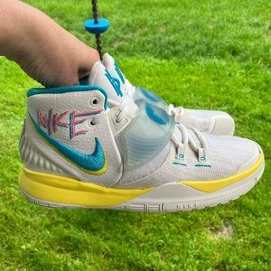 Nike Kyrie 6 “Neon Graffiti” 2020 Sz 5.5y (YOUTH) Pre Owned Good Condition Rare